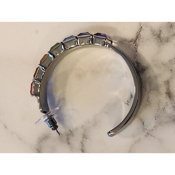 Simply Vera Vera Wang Hoop Earrings With Multicolor Gemstones - Picture 5 of 5